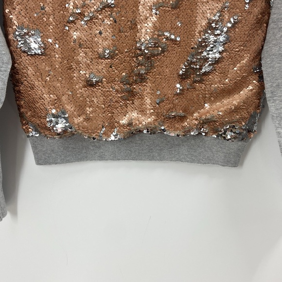 Bar 111 Heather grey and rose pink sequin sweatshirt - Picture 8 of 12